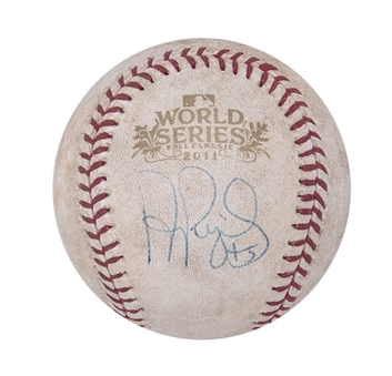 2011 Albert Pujols Signed & Game Used OML Selig Baseball From Game 7 Of The World Series (MLB Authenticated & Steiner)